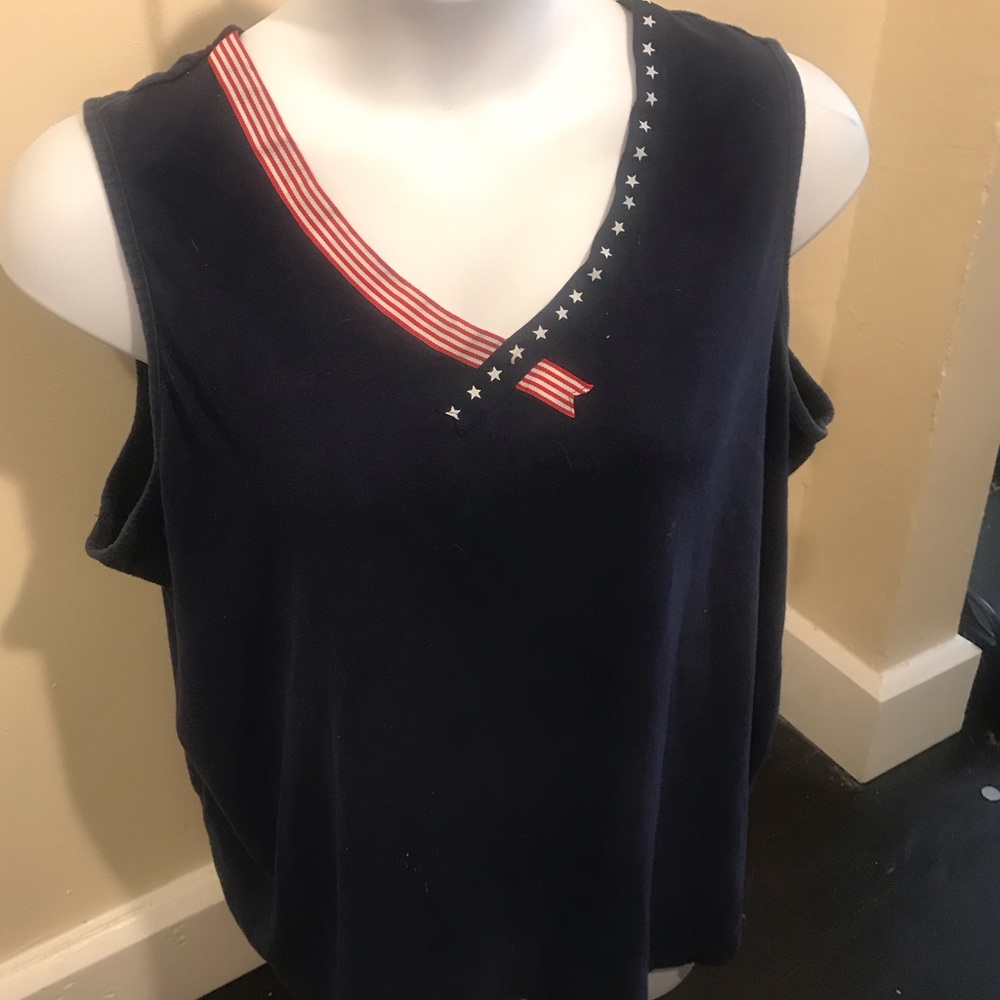 Plus Size,Stars & Stripes sleeveless top 3x(26/28)